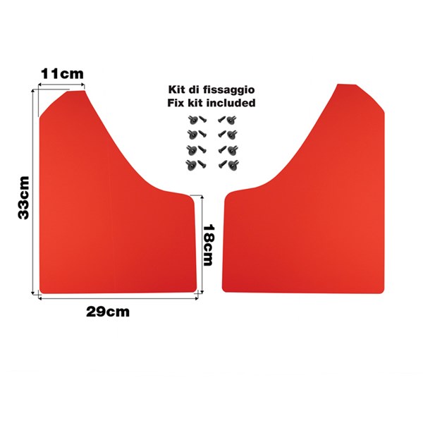 Skvettlappsett Simoni Racing inkl. monteringsskruer SIMONI RACING Simoni Racing