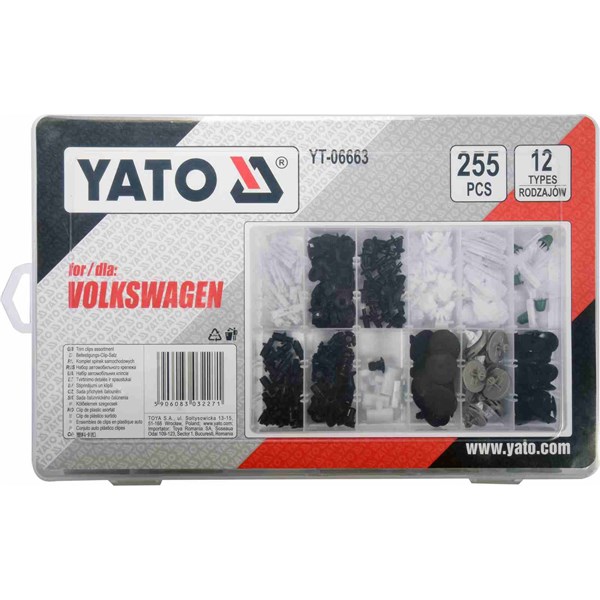 Assorterte klemmer Volkswagen 255 stk YATO Yato