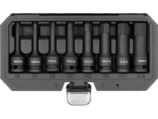 Piper med bits, sekskant, 8 deler, 1/2" YATO Yato