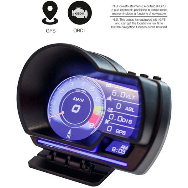 Digital instrumentpanel–Head-up-display–OBDII+GPS SIMONI RACING Simoni Racing