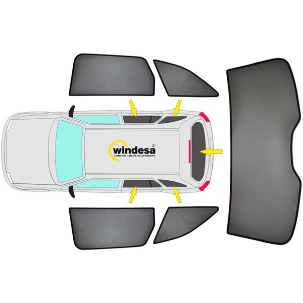 Solskjerm Volkswagen Passat 3G (B8) Variant, Bak SUNCLIP SunClip