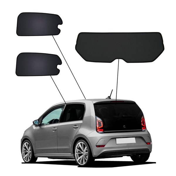 Solskjerm VW Up! & Seat Mii & Skoda Citigo 5-doors, Bak SUNCLIP SunClip