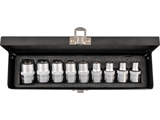Torx-pipesett, stort E10–E24, 9 deler YATO Yato