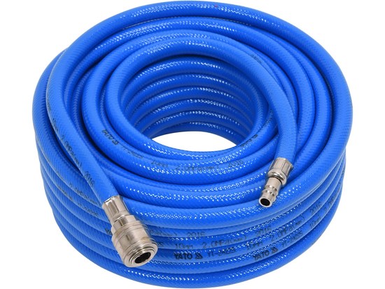 PVC-luftslange med kobling 10 mm x 20 m – blå YATO Yato