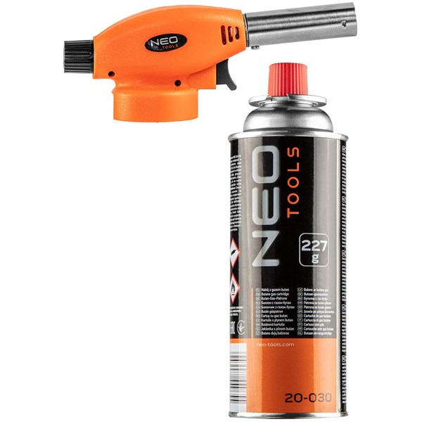 Gassbrenner med gjenget butangasspatron 227 g NEO Neo