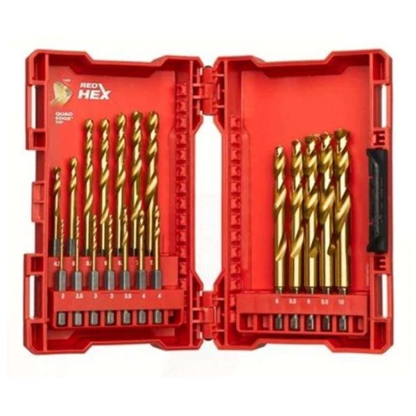 Metallborsett HSS-G TiN 19 deler MILWAUKEE MILWAUKEE