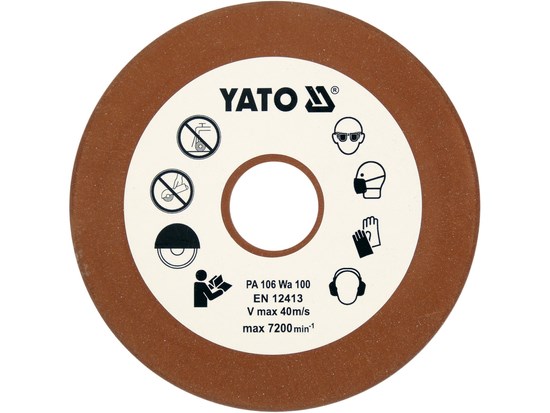 Slipestein til kjedesliper for motorsag 108 mm YATO Yato