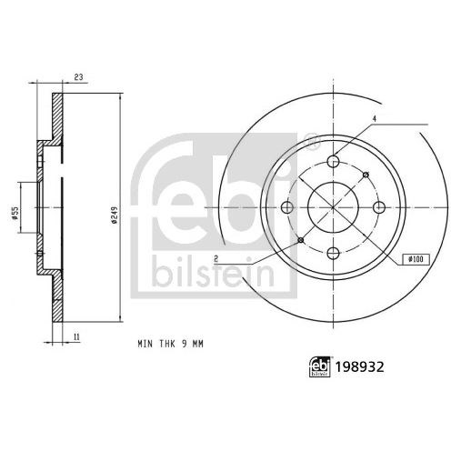 Bremseskive Full, Bakaksel FEBI BILSTEIN FEBI BILSTEIN Bremseskive Full, Bakaksel FEBI BILSTEIN FEBI BILSTEIN