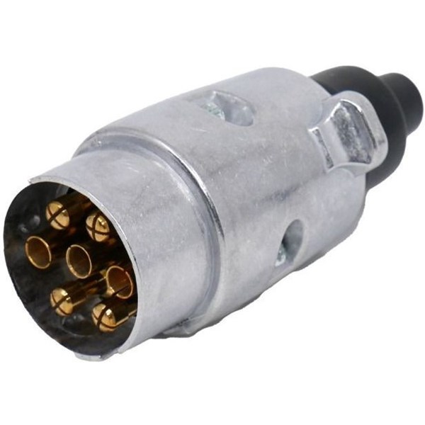 Tilhengerkontakt metall 12V 7-polet