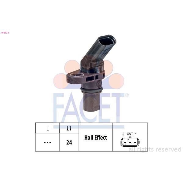 Sensor, turtall FACET vinklet FACET