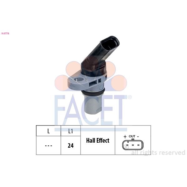 Sensor, turtall FACET vinklet FACET