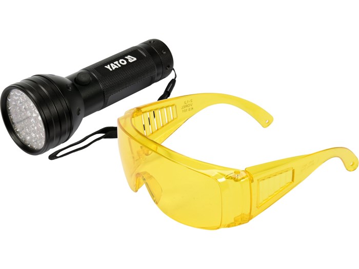 UV-lommelykt 51 LED med briller YATO Yato