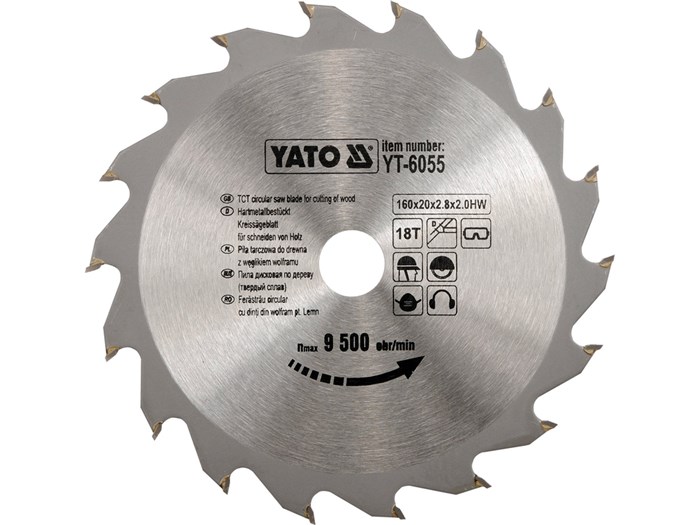 TCT-blad for tre 160x18T x20 mm YATO Yato
