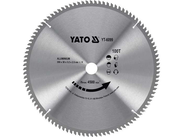 TCT-blad for aluminiums 350x30x100 mm YATO Yato