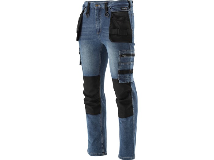Stretchjeans mørkeblå str 2XL YATO Yato