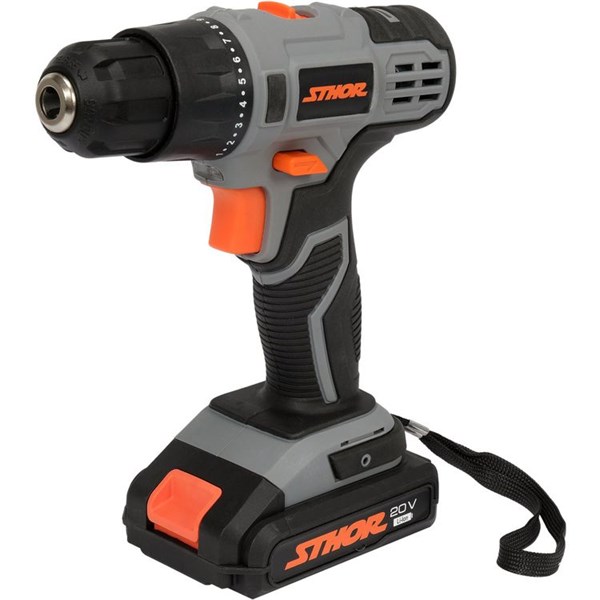 Drill/skrutrekker 20 V 26 Nm med 2 batterier STHOR STHOR