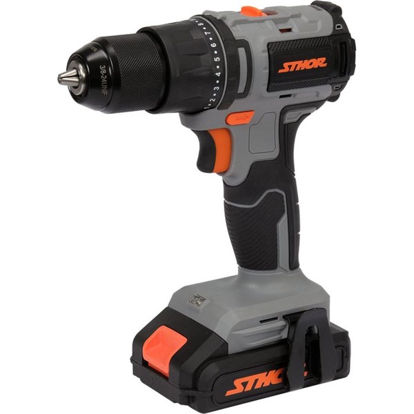 Børsteløs drill/skrutrekker 20 V 45 Nm med batteri STHOR STHOR