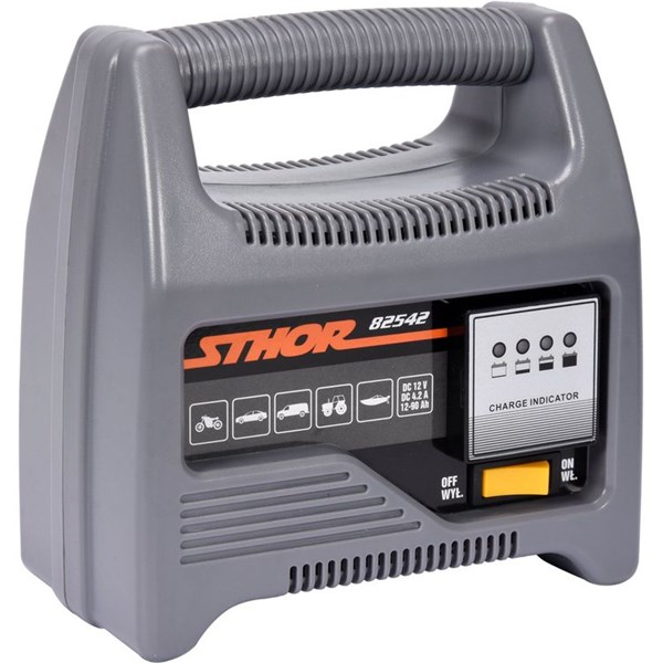 Batterilader 12 V 6 A for opptil 90 Ah STHOR STHOR