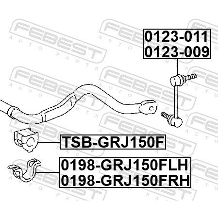 Holder, stabilisatorlagring, Framaksel venstre - TOYOTA 4 RUNNER V, FJ ...