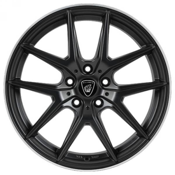 Aluett 86 Matt Black Machined Face 8x18 5/112 ET30 B70