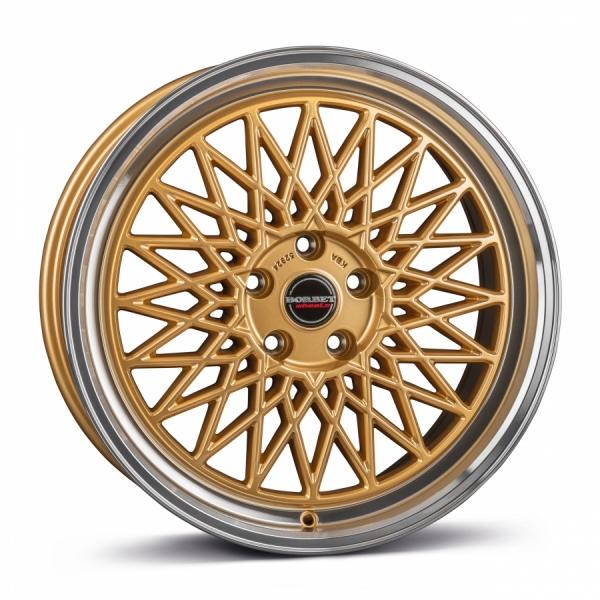 BORBET B Gold Rim Polished - 7/17 4/100 ET38 B64