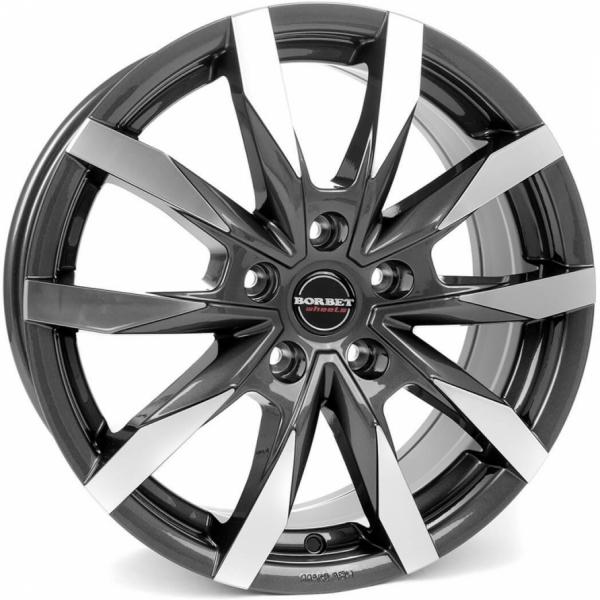 BORBET CW5 Mistral Anthracite Gloss Pol 7.5x18 5/130 ET53 B78.1