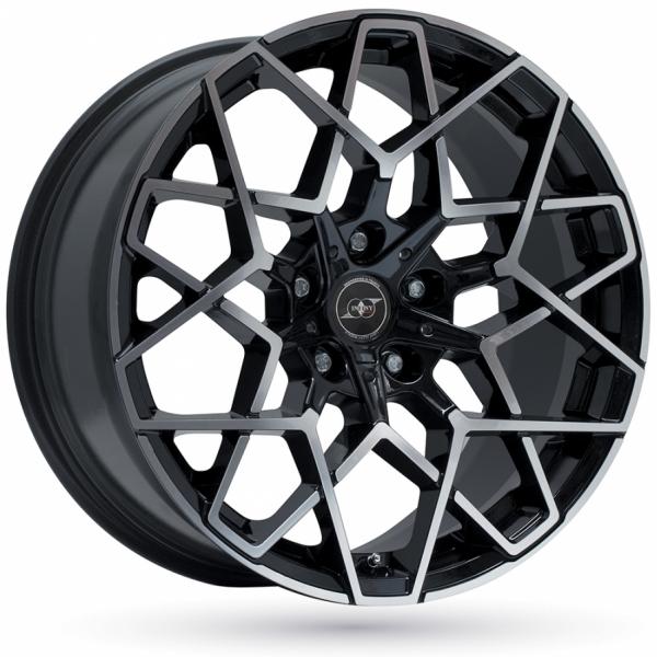 INFINY individual Otto Shiny Black Machined Face 9.5x19 5/112 ET40 B66.6