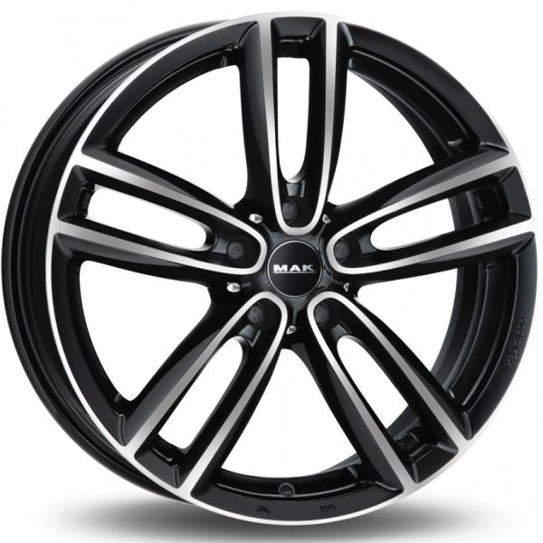 MAK Oxford Black Machined Face 8x19 5/112 ET55 B66.6