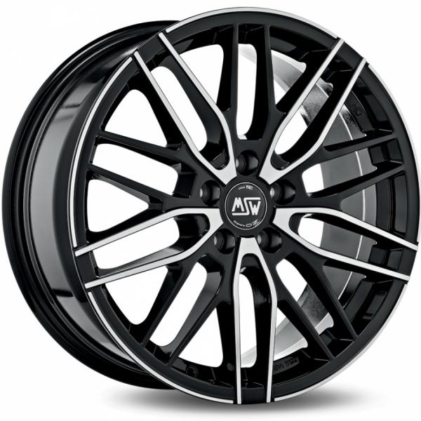 MSW 72 Gloss Black Machined Face - 7/17 5/120 ET45 B72.6