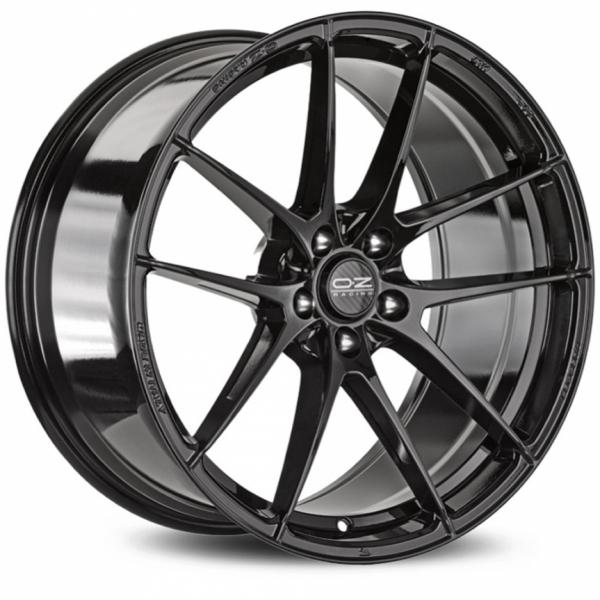 OZ Leggenda Matt Black White Lettering 7x17 4/100 ET30 B68