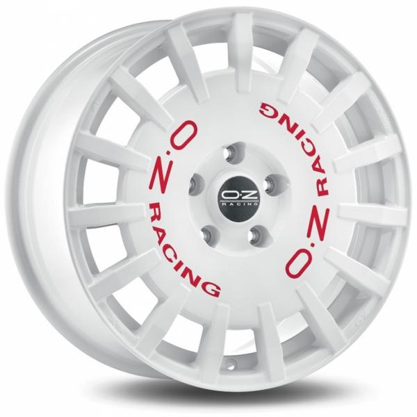 OZ Rally Racing White Red Lettering - 8/17 5/112 ET45 B75