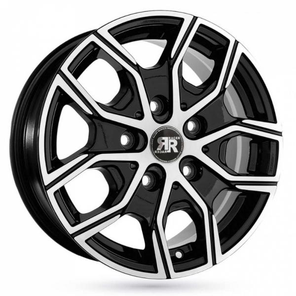 Racer Carver Shiny Black Machined Face - 7.5/18 5/112 ET35 B66.5