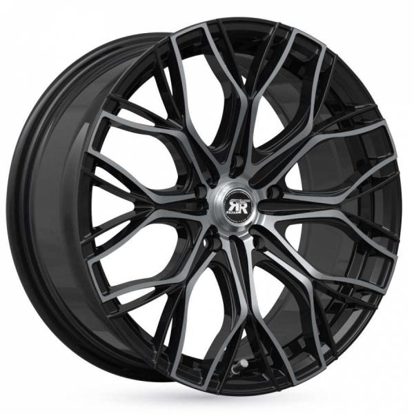 Racer Matrix Bright Black Machined Face - 7/16 5/112 ET30 B66.6
