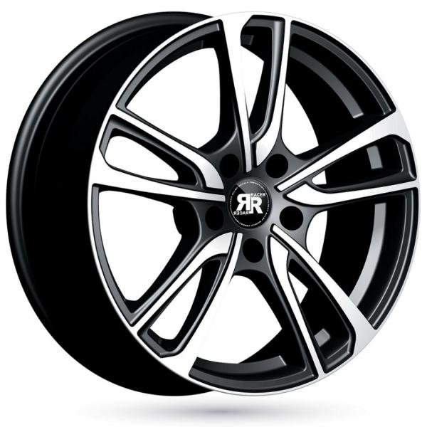 Racer Wave Light Black Machined Face 8x18 5/108 ET42 B63