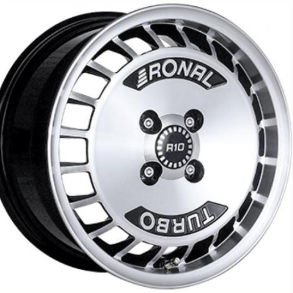 RONAL R10 Turbo Gloss Black Polished - 7/15 4/100 ET37 B68