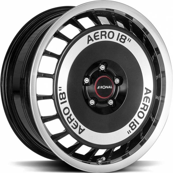 RONAL R50 AERO Black front cut 7.5x16 5/112 ET50 B76