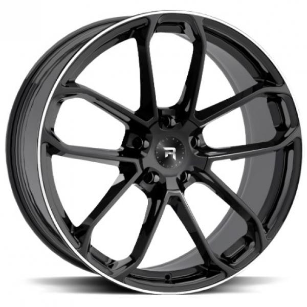 R-Series R14 Black Polish - 9.5/21 5/112 ET37 B66.6