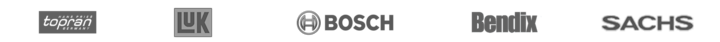Logoer for produsenter av drivlinje- og transmisjonsdeler: Topran, LUK, Bosch, Bendix, Sachs