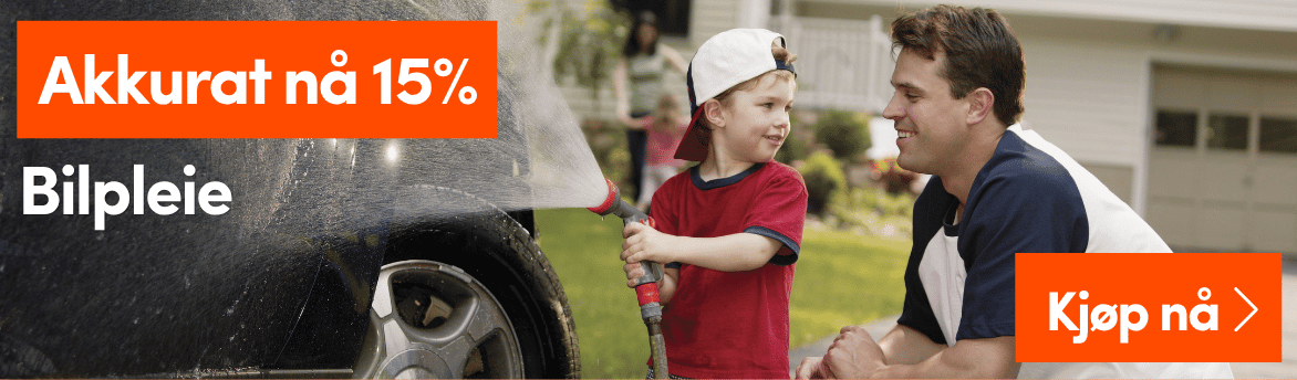 15 % rabatt på bilpleie