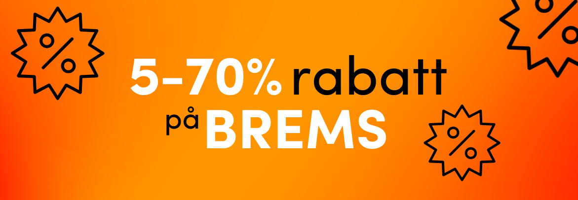 5-70% rabatt på bremsedeler