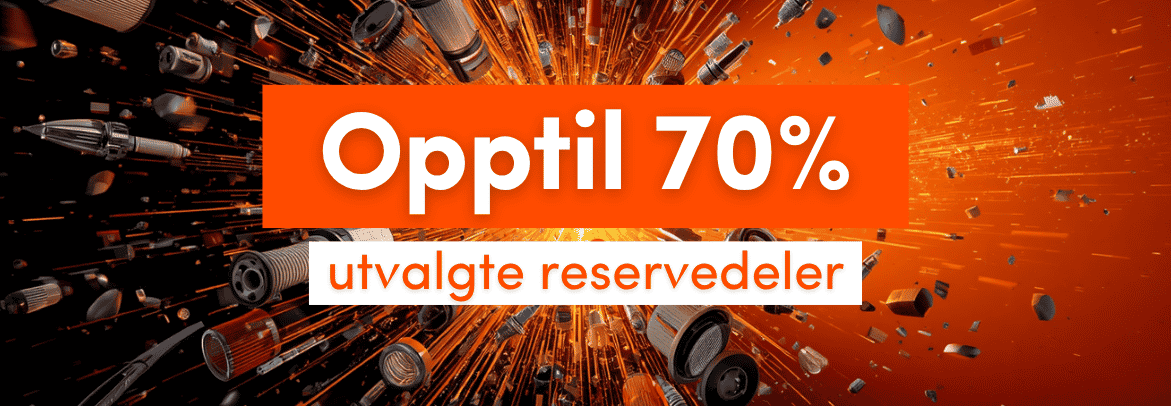 Opptil 70% på utvalgte reservdeler