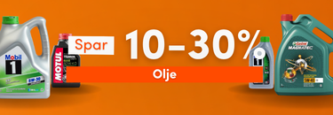 10-30% rabatt på olje