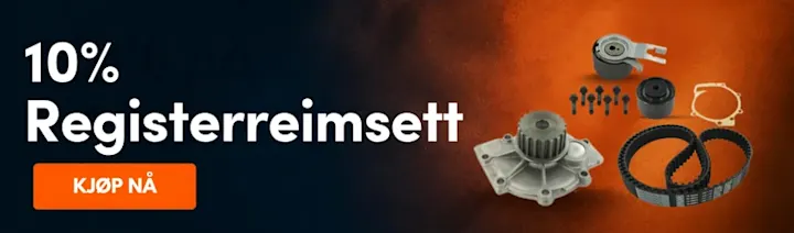 10% rabatt på registerreimsett