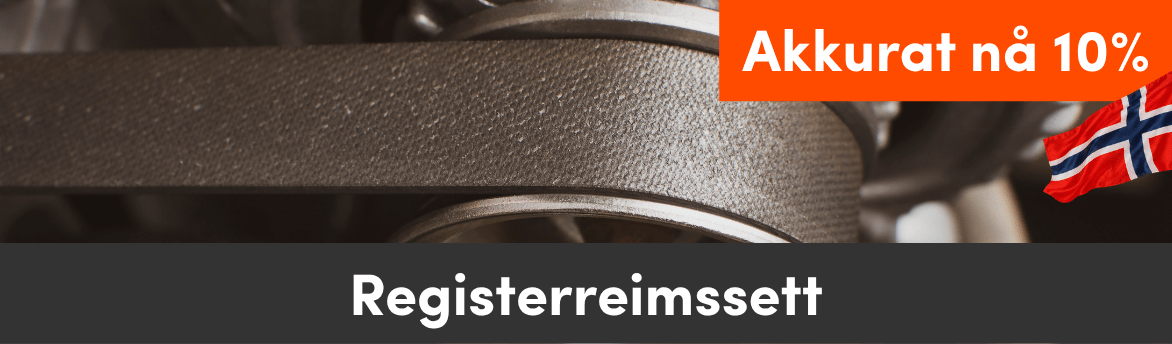 10% rabatt på registerreimsett