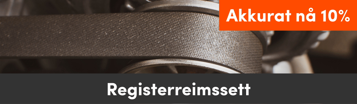10% rabatt på registerreimsett